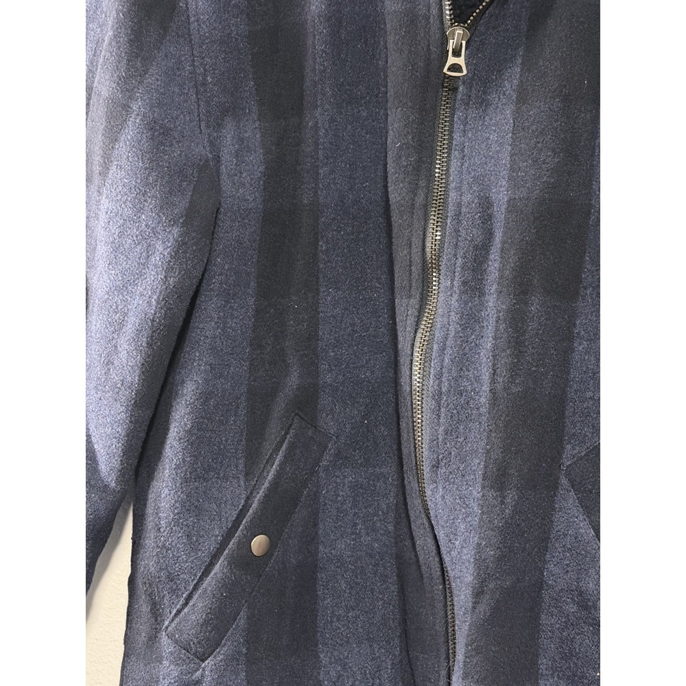 Cotton On Vintage Re-Mastered Sherpa Lined Plaid Jacket Mens Small Blue - Picture 2 of 10